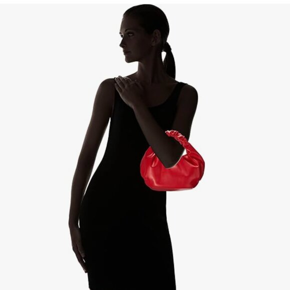 Red Ruched Handle Bag - Picture 4 of 4